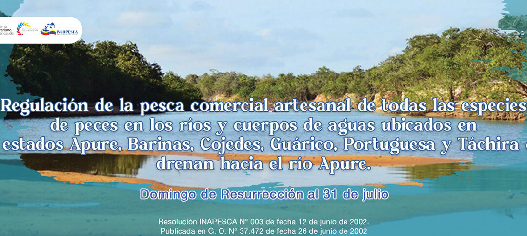 Inicia veda de pesca comercial artesanal de todas las especies de peces